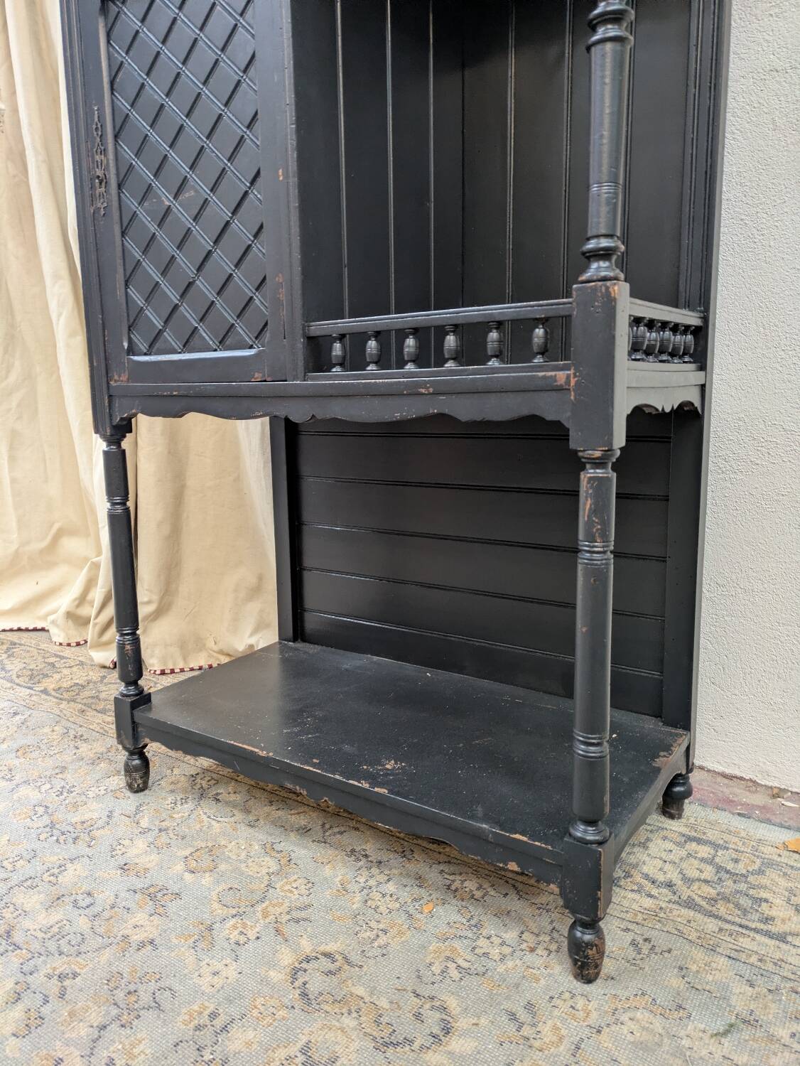 Black antique shelf