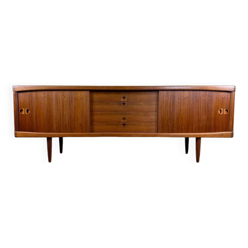 Enfilade en teck des années 1960 1970 H.W. Klein Bramin design danois moderne