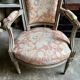 Fauteuil d'époque Louis XVI, tissus indienne n°1