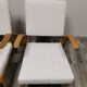 Mid-century wool boucle armchairs