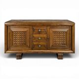 Brutalist sideboard in the spirit of Dudouyt.