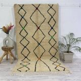 Handmade wool Berber rug 250 X 132 CM