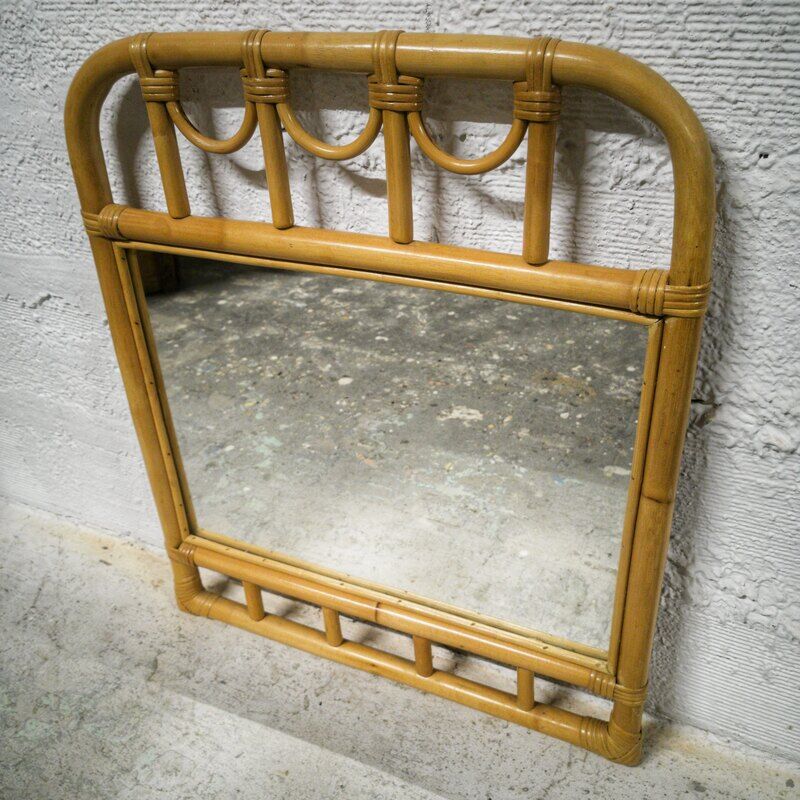 Rattan mirror 62x74cm