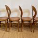4 chaises bistrot Baumann modèle Mouette en bois courbé