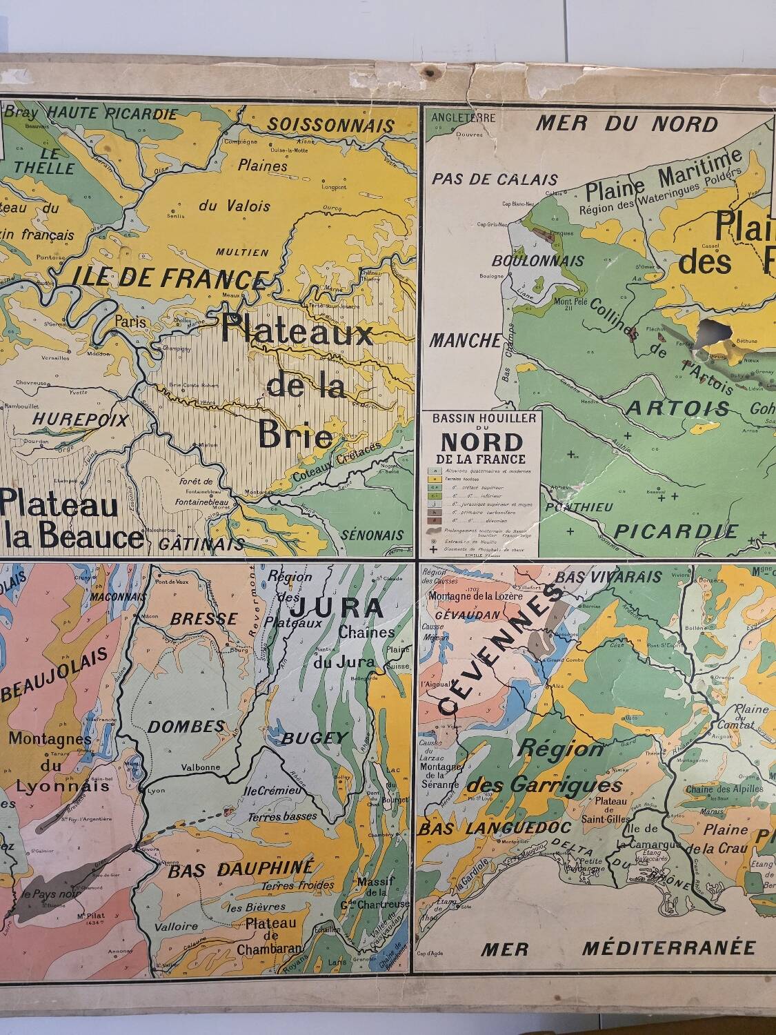 Carte de France vintage (recto verso)