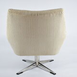 Original Restored Armchair "Shell" German Democratic Republic, 60s, Cord beige