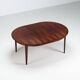 Gunni Omann large dining table in rosewood Omann Jun Denmark 1960