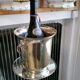 Silver metal champagne bucket