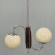 Czech Art Deco Chrome and Glass Chandelier, 1930s