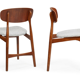 Series of 6 Scandinavian chairs in oak and teak by Jens Hjorth. Edition Randers Stolefabrik