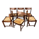 6 chairs rush Wenge Brutalist Mid Century