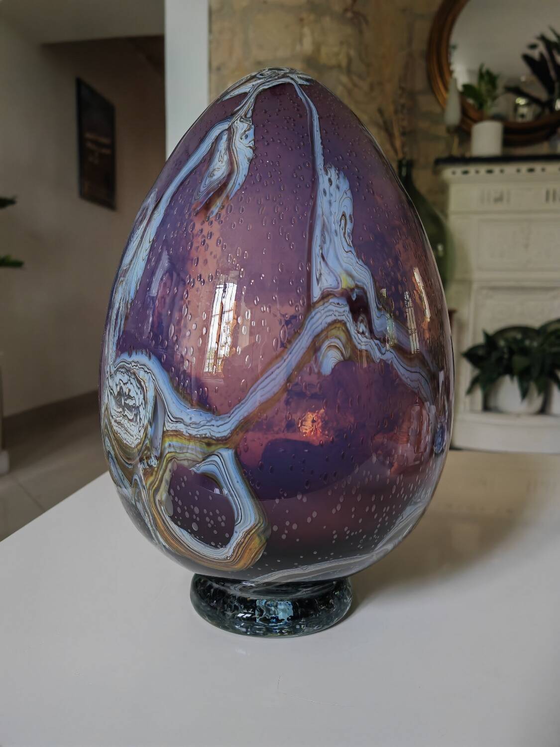 XXL blown glass egg