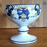 Cut on foot in earthenware Vieux Rouen signed R Tion