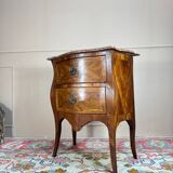 Louis XV Period 18th Century Curved Marquetry Chest of Drawers