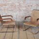 Czech Bauhaus Chrome Armchairs attributed to M. Breuer for Thonet, 1920s, Set of 2