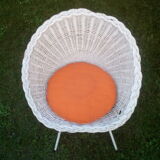 Rattan shell chair