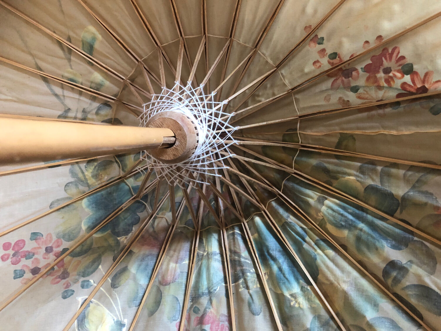 Vintage hand-painted Japanese umbrella