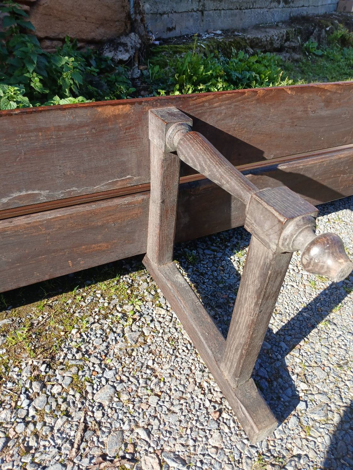 Pair of antique church pews