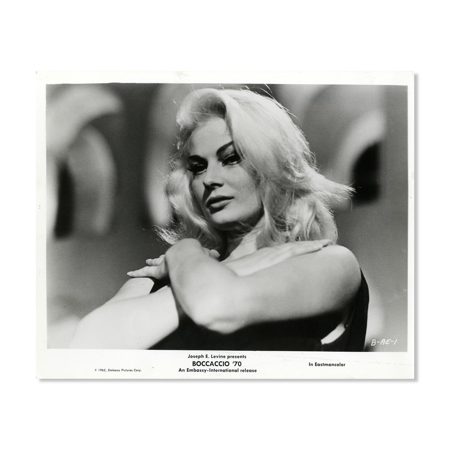 Original cinema photo "Boccace 70" Anita Ekberg, Federico Fellini
