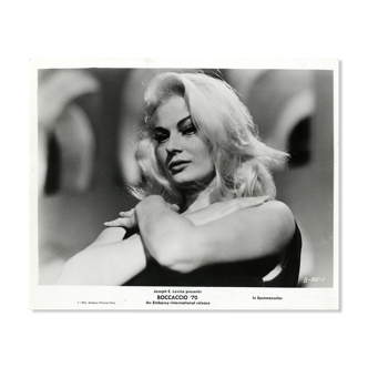 Photo originale cinéma "Boccace 70" Anita Ekberg, Federico Fellini