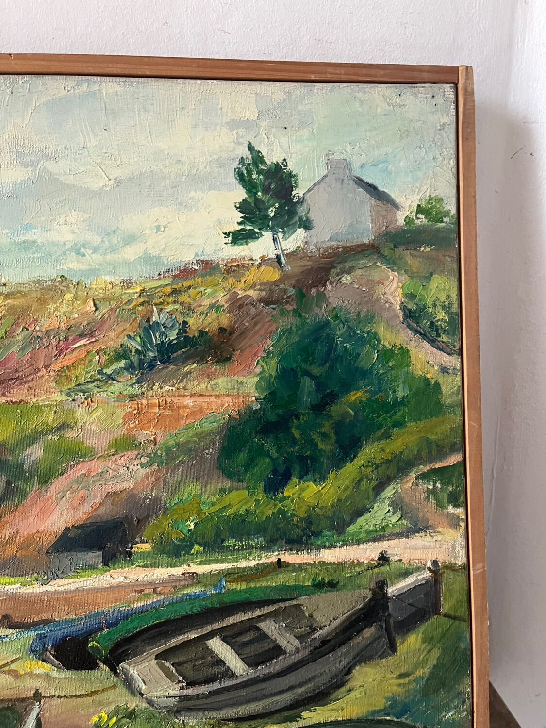 Breton Landscape, oil on canvas, signed Régine David