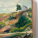 Breton Landscape, oil on canvas, signed Régine David