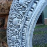 Large round Gustavian style mirror