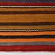 Tapis Kilim turc vintage à rayures vertes et oranges 6x9 174x272 cm SK 2311