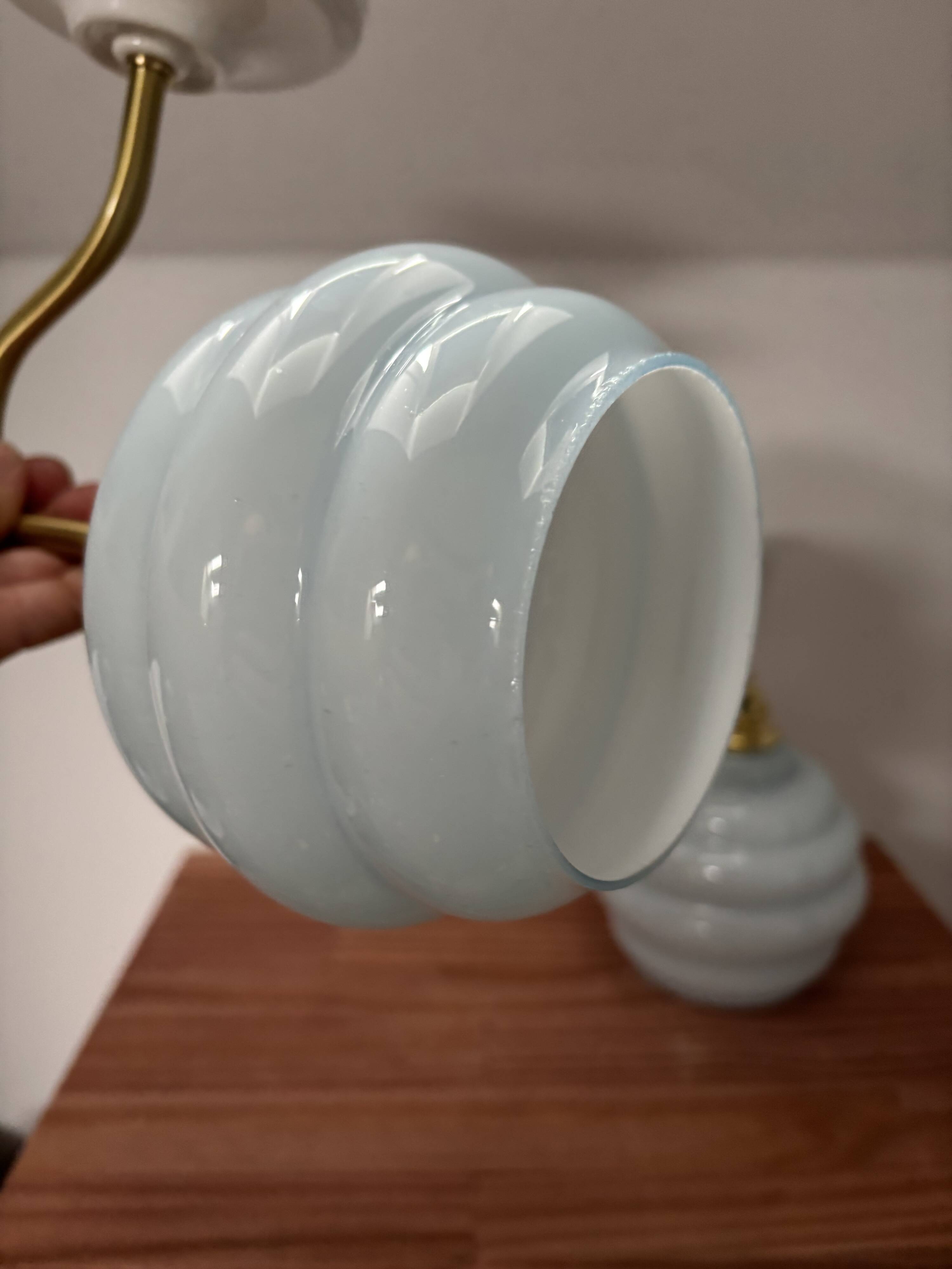 Pair of Art Deco swan neck wall lights