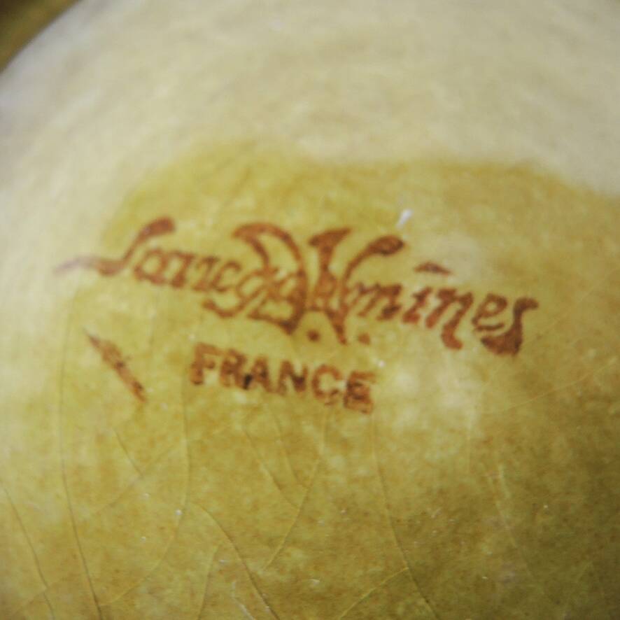 2 Old Leaf Ceramic Bowls from Sarreguemines