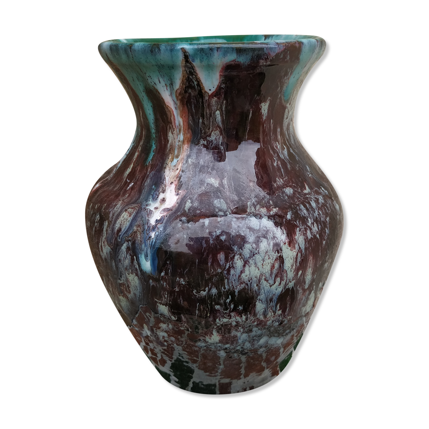 Vase in sandstone enamelled with the puisaye