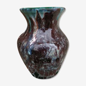 Vase in sandstone enamelled with the puisaye