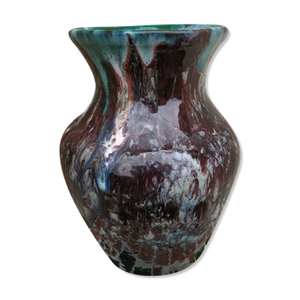 Vase in sandstone enamelled with the puisaye