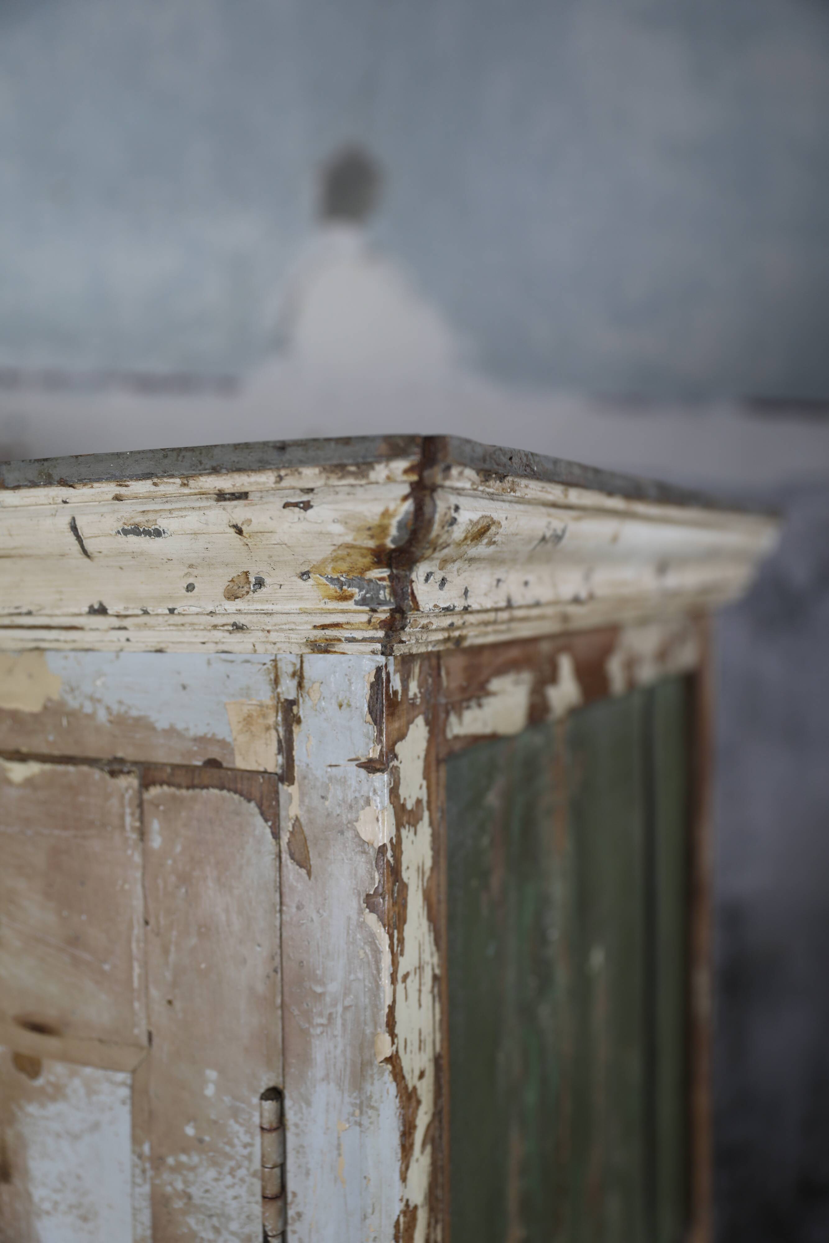 Indian wardrobe 2 doors in bleached wood