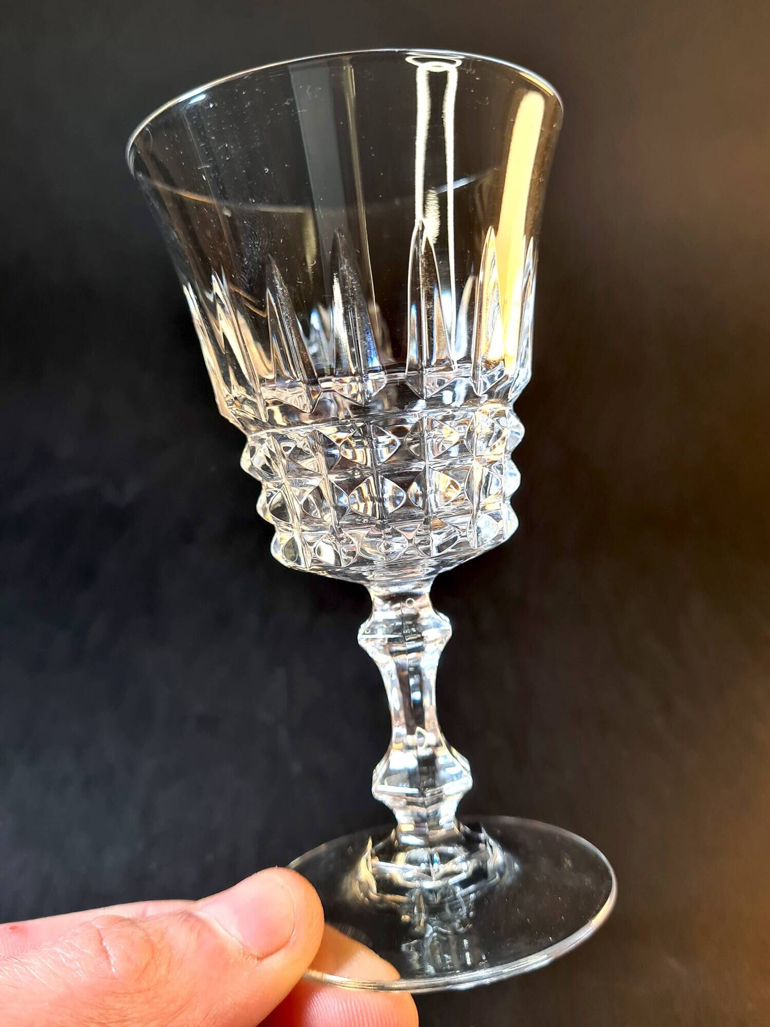 Set of 9 crystal glasses – Tuilerie model by Cristal d’Arques