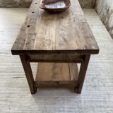 XL central island workbench oak
