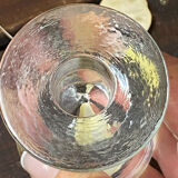 Molded glass candle holder