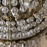 Crystal and brass chandelier