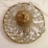 Ceiling lamp 1/2 mongolfiere brass & glass