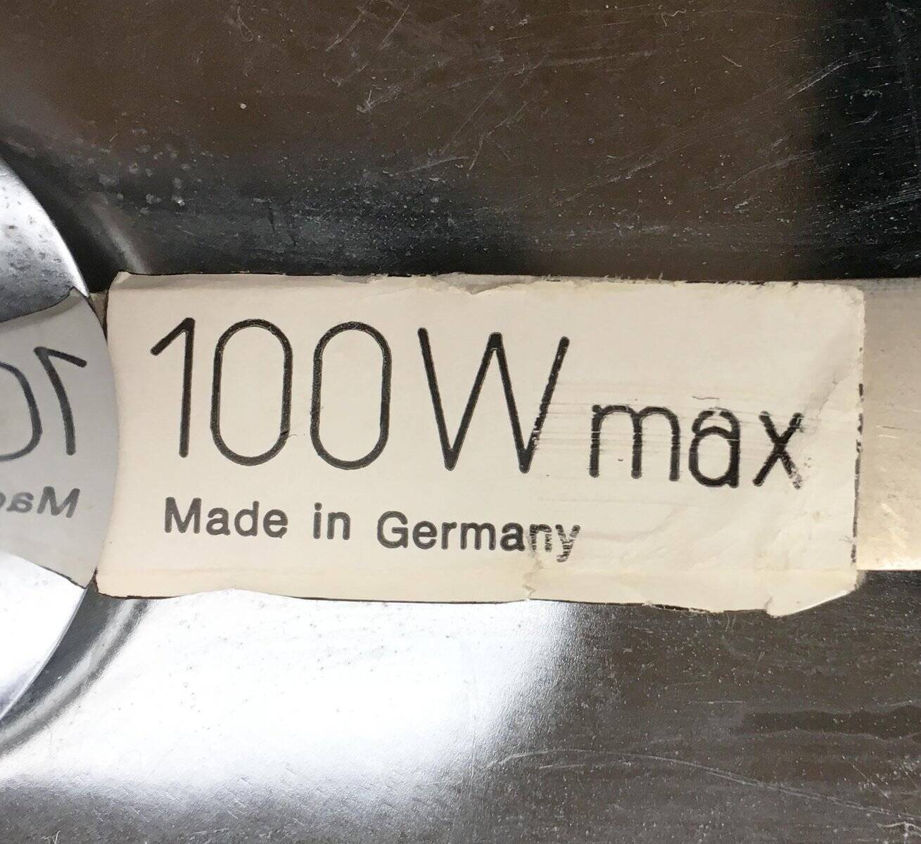 Floor lamp with spiral bulb from the German space age mid-century by Ingo Maurer for M-Design, 1960s.