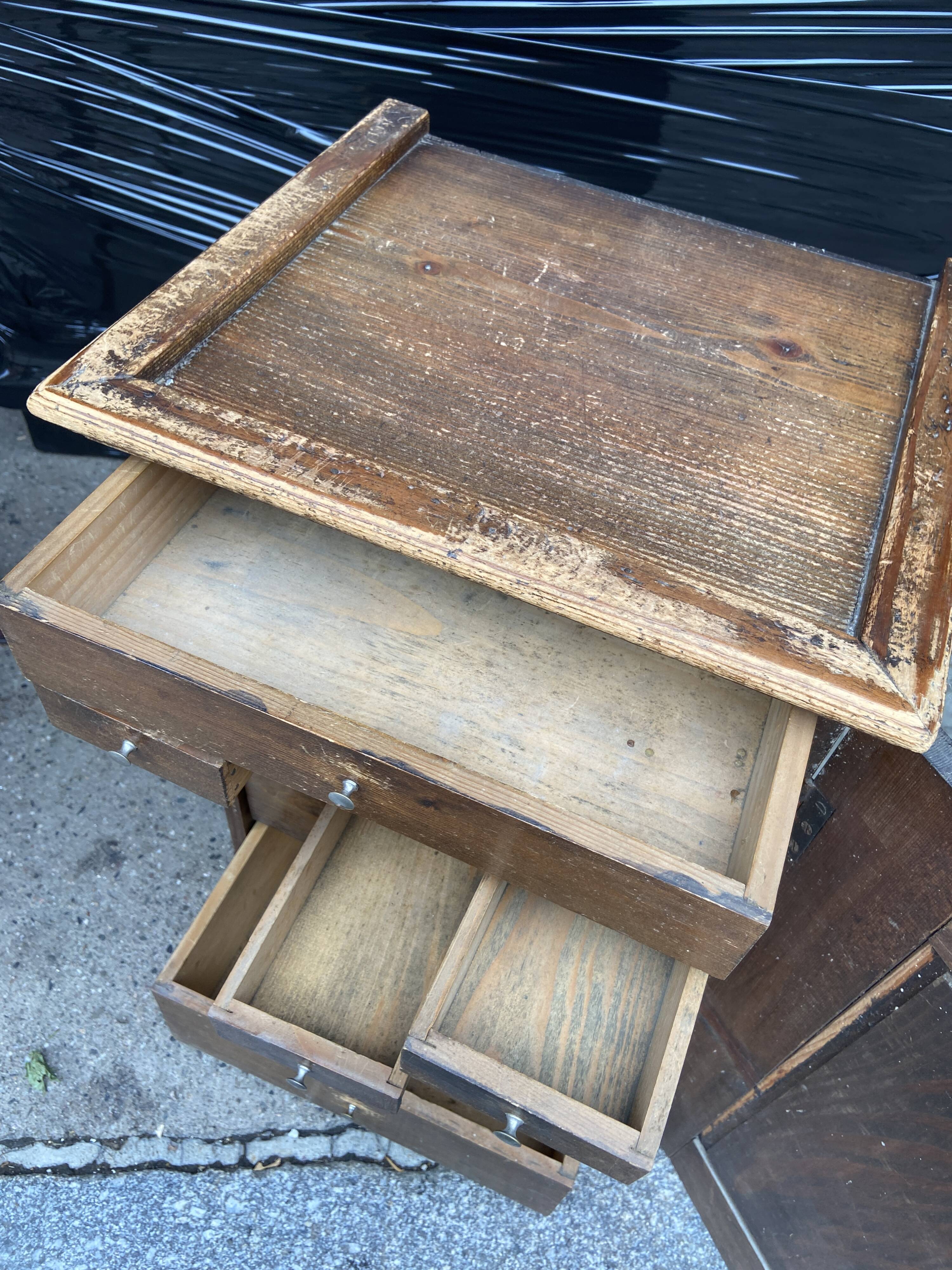 Vintage watchmaker's workshop cabinet