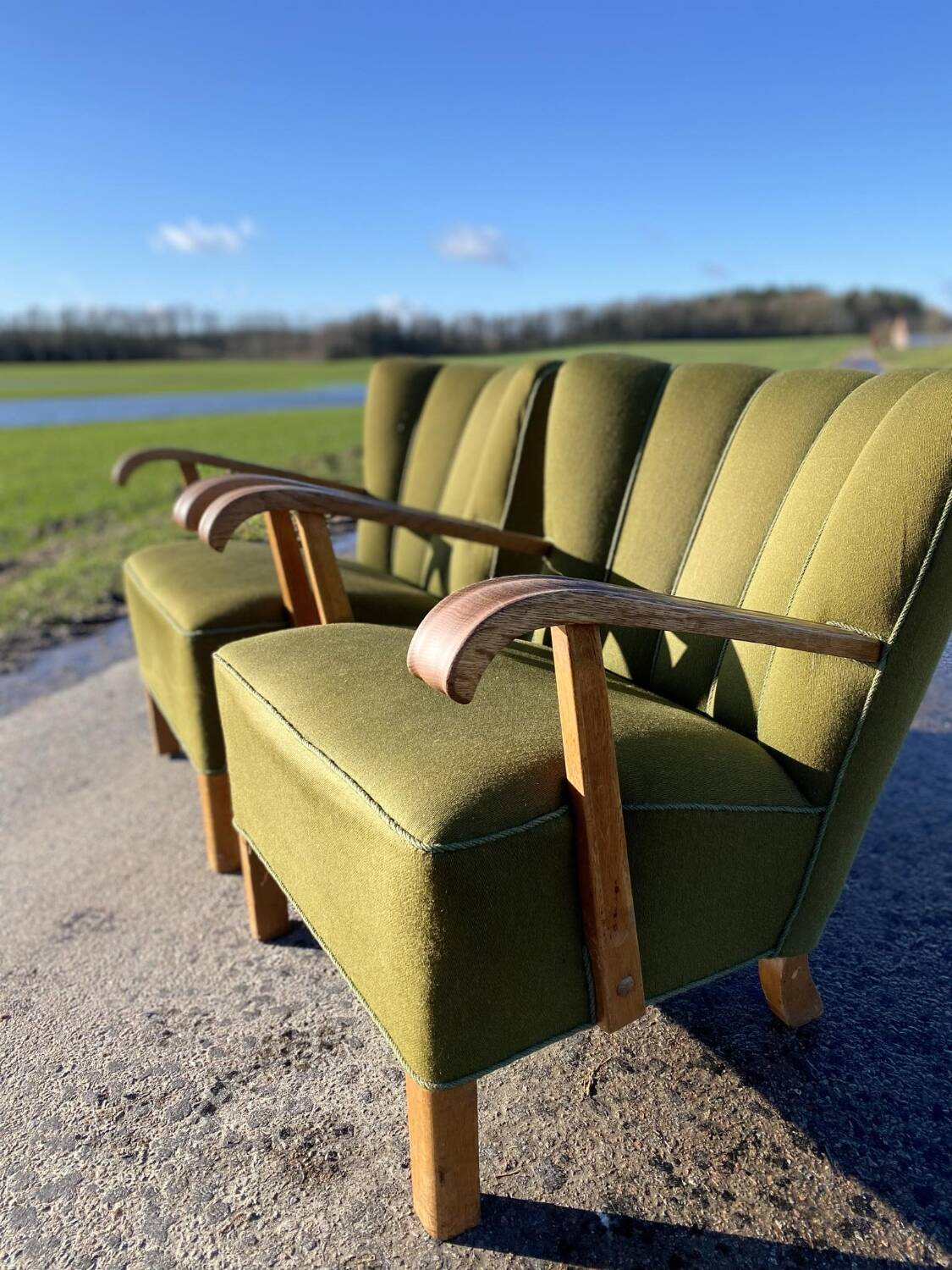 Pair of mid century lounge chairs