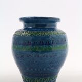 Vase blue Bitossi design Aldo Londi