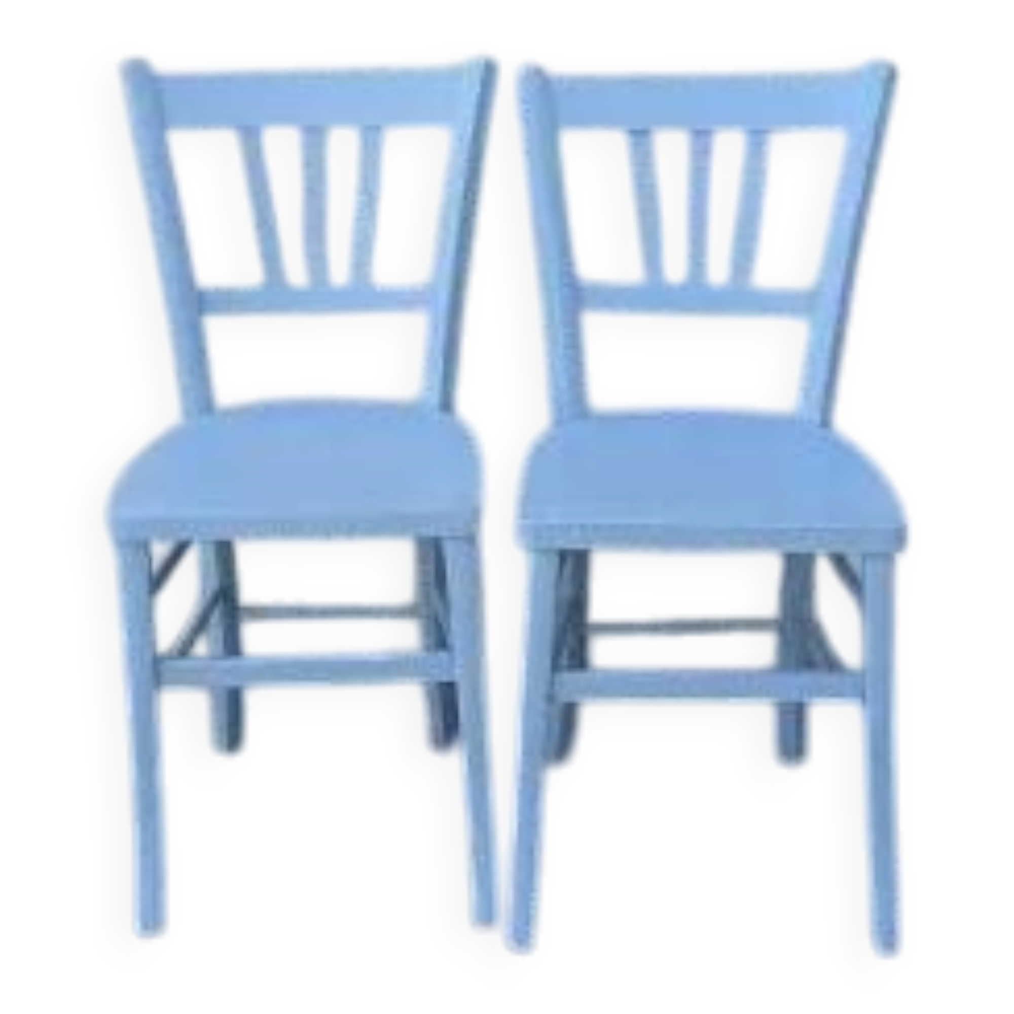 Pair of blue bistro chairs