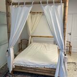 Tabby bamboo canopy bed