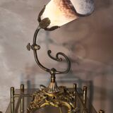 bronze lamp napoleon style lll 4 kg 36x27 cm tulip type muller unsigned