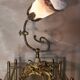 bronze lamp napoleon style lll 4 kg 36x27 cm tulip type muller unsigned