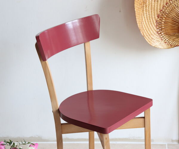 Chaise bistrot en bois vintage revisitée