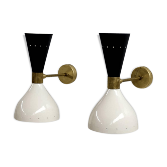 Wall lamps in the style of Italian creations of the 1950s