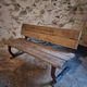 Vintage garden bench – oak and cast iron – from the 1960s